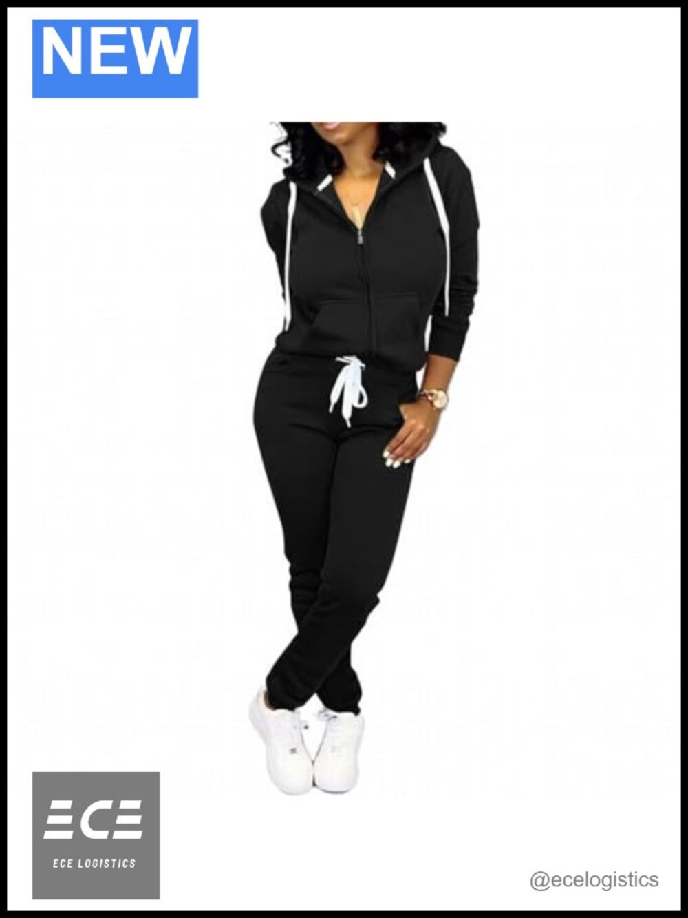 Women's 2 Piece Tracksuit Set Long Sleeve Hoodie Zip Up Jogger Sweatsuit with